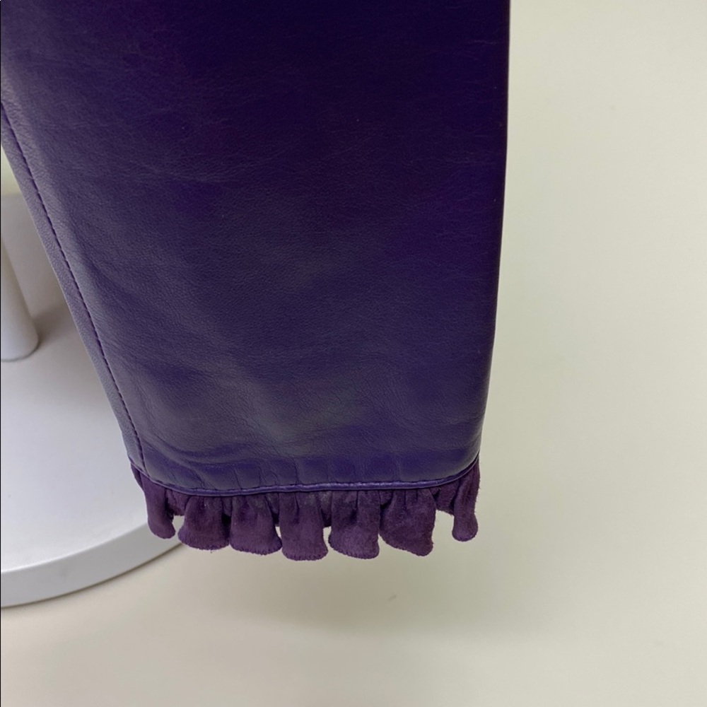 Italian Purple Ruffled Women's Jacket - Picture 5 of 7